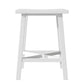 Tirion - 4-Piece Farmhouse Counter Height 60" Dining Table Set with 3 Stools for Small Spaces, White