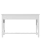 Tirion - 4-Piece Farmhouse Counter Height 60" Dining Table Set with 3 Stools for Small Spaces, White