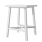Tirion - 4-Piece Farmhouse Counter Height 60" Dining Table Set with 3 Stools for Small Spaces, White